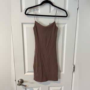 Brand new Zara brown mini dress. Size small